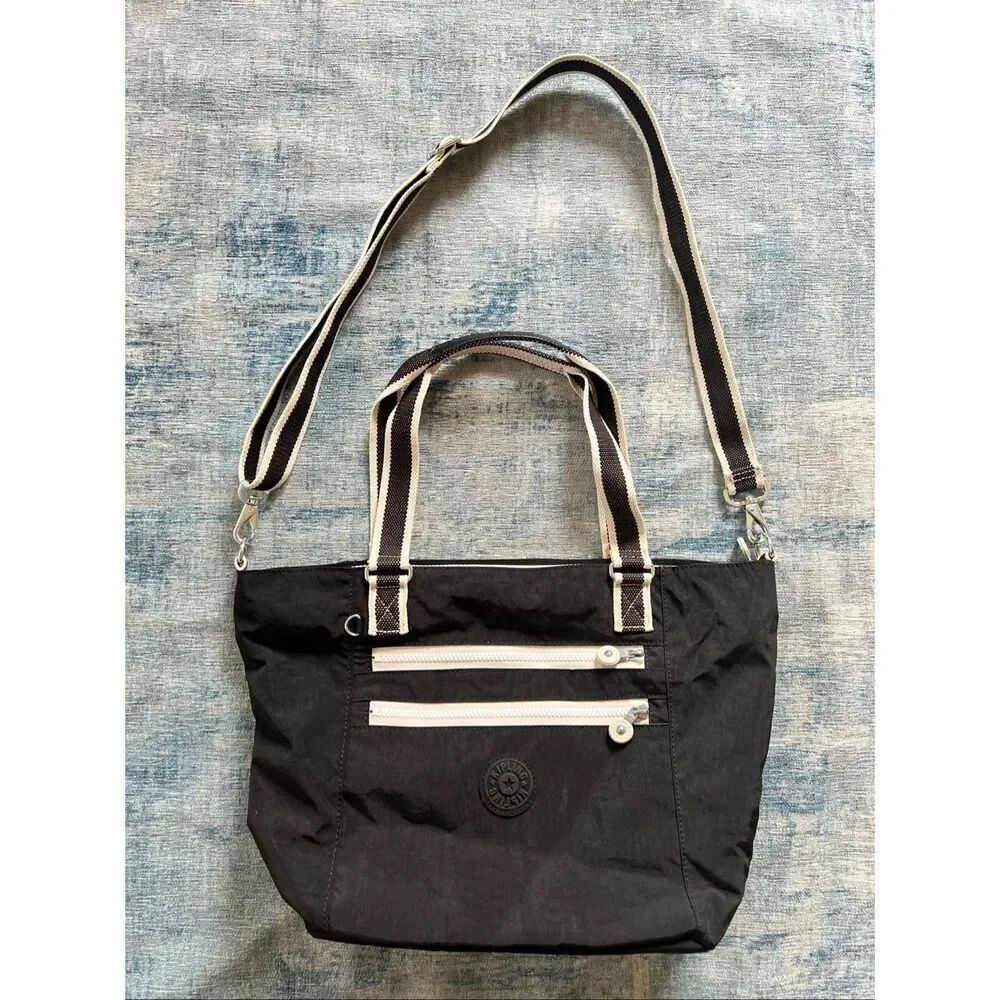 Kipling Black White TM5356-057 Trisha Crossbody Shoulder Bag